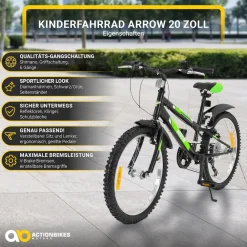 Actionbikes Motors Actionbikes Kinderfahrrad Arrow 20 Zoll, Gangschaltung, V-Brake-Bremsen, verstellbar, Diamantrahmen Online