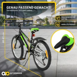 Actionbikes Motors Actionbikes Kinderfahrrad Arrow 20 Zoll, Gangschaltung, V-Brake-Bremsen, verstellbar, Diamantrahmen Online