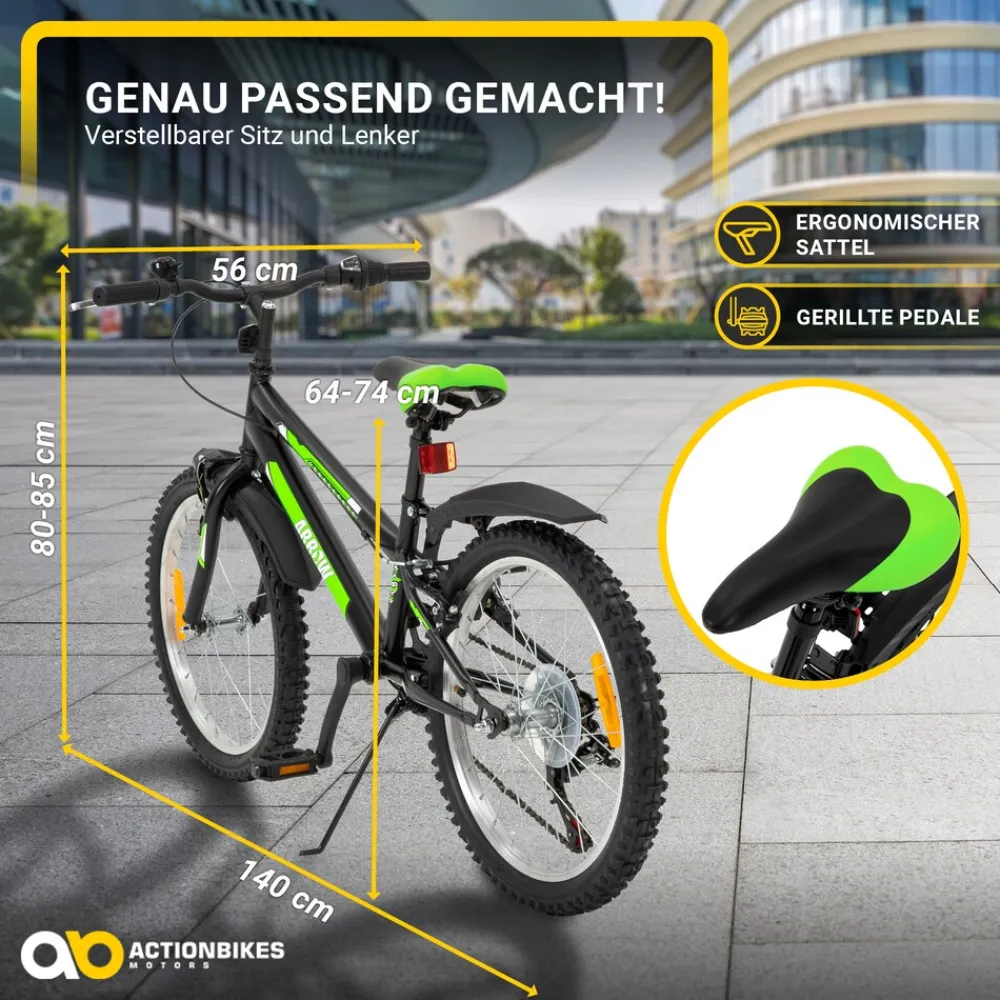 Actionbikes Motors Actionbikes Kinderfahrrad Arrow 20 Zoll, Gangschaltung, V-Brake-Bremsen, verstellbar, Diamantrahmen Online