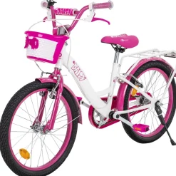Actionbikes Motors Actionbikes Kinderfahrrad Daisy 20 Zoll, pink, V-Brake-Bremsen, Antirutschgriffe, Kettenschutz, Korb (East) Hot