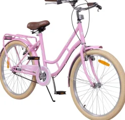 Actionbikes Motors Actionbikes Kinderfahrrad Retrostar 24 Zoll, , Fahrradständer, Gepäckträger, Sattel gefedert Rosa Discount