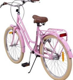 Actionbikes Motors Actionbikes Kinderfahrrad Retrostar 24 Zoll, , Fahrradständer, Gepäckträger, Sattel gefedert Rosa Discount