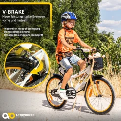 Actionbikes Motors Actionbikes Kinderfahrrad Timson 20 Zoll, V-Brake-Bremsen, höhenverstellbar, Fahrradständer, Korb Online