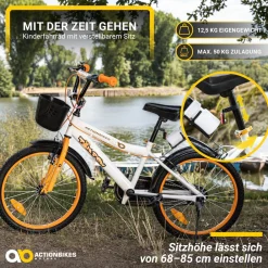 Actionbikes Motors Actionbikes Kinderfahrrad Timson 20 Zoll, V-Brake-Bremsen, höhenverstellbar, Fahrradständer, Korb Online