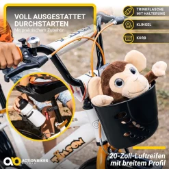Actionbikes Motors Actionbikes Kinderfahrrad Timson 20 Zoll, V-Brake-Bremsen, höhenverstellbar, Fahrradständer, Korb Online
