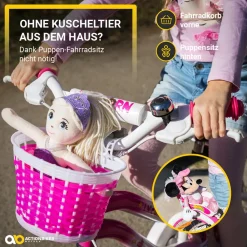Actionbikes Motors Actionbikes Kinderfahrrad Unicorn 16 Zoll, Pink, Einhorn-Design, Puppensitz, Stützräder, Fahrradkorb Discount
