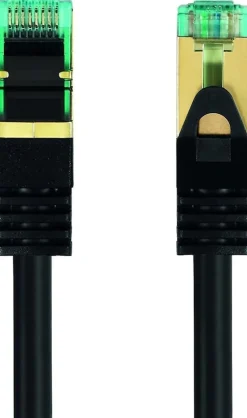 LAN Kabel 10m CAT 7 Netzwerkkabel Rohkabel Ethernet Kabel RJ45 schwarz ^ adaptare Clearance