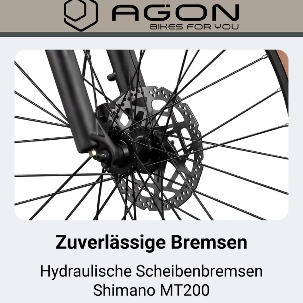 Agon Alpha E Bike Mountainbike Herren 160 - 185 cm Pedelec 27,5 Zoll Hardtail MTB Trail mit Ananda Motor 10 Gang 540 Wh arctic fire black Online
