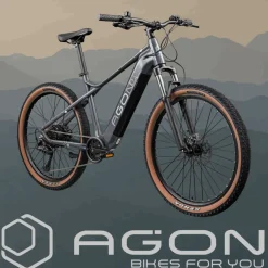 Agon Alpha E Bike Mountainbike Herren 160 - 185 cm Pedelec 27,5 Zoll Hardtail MTB Trail mit Ananda Motor 10 Gang 540 Wh arctic fire black Online
