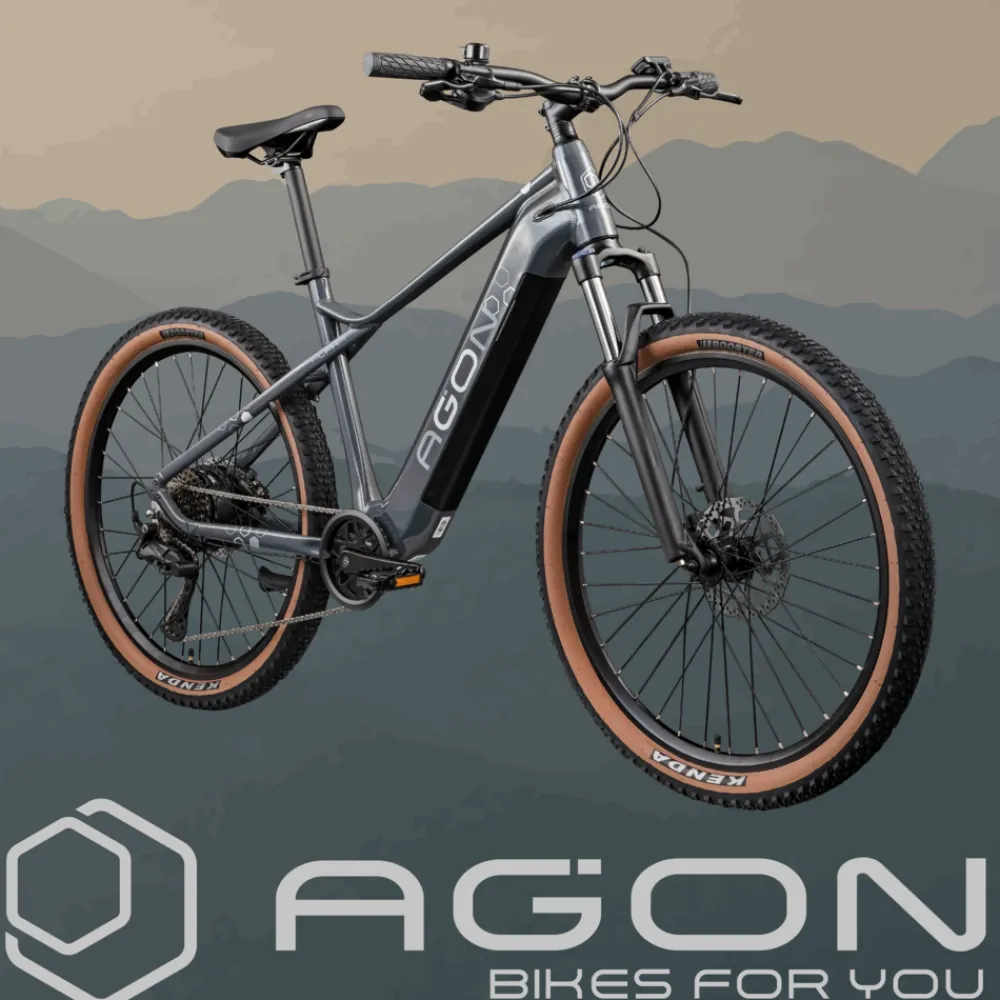 Agon Alpha E Bike Mountainbike Herren 160 - 185 cm Pedelec 27,5 Zoll Hardtail MTB Trail mit Ananda Motor 10 Gang 540 Wh arctic fire black Online