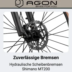 Agon Alpha E Bike Mountainbike Herren 160 - 185 cm Pedelec 27,5 Zoll Hardtail MTB Trail mit Ananda Motor 10 Gang 540 Wh arctic fire black Online