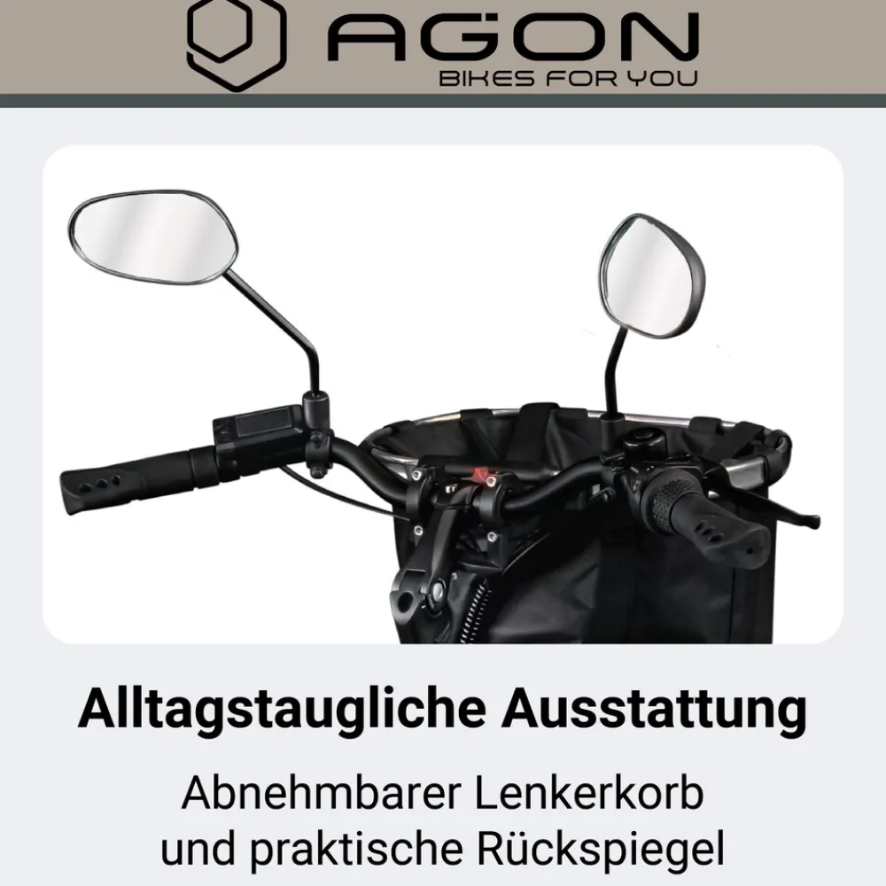 Agon Assist E Bike 28 Zoll Pedelec Damen Elektro Fahrrad 3 Gang Citybike tiefer Einstieg elfenbein Outlet