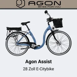 Agon Assist E Bike 28 Zoll Pedelec Damen Elektro Fahrrad 3 Gang Citybike tiefer Einstieg elfenbein Outlet