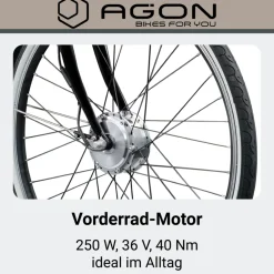 Agon Assist E Bike 28 Zoll Pedelec Damen Elektro Fahrrad 3 Gang Citybike tiefer Einstieg elfenbein Outlet