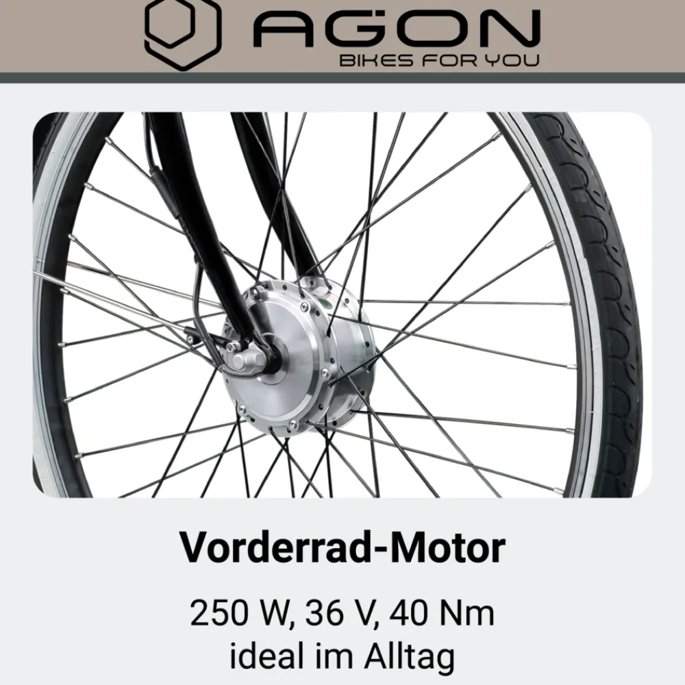 Agon Assist E Bike 28 Zoll Pedelec Damen Elektro Fahrrad 3 Gang Citybike tiefer Einstieg elfenbein Outlet