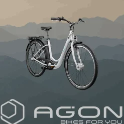 Agon Aurora 28 Zoll E-Bike 28 Zoll Citybike bis 130 km Damen Herren 150 - 175 cm Pedelec Elektrofahrrad 3 Gang und Beleuchtung StVZO telegrey