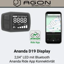 Agon Aurora 28 Zoll E-Bike 28 Zoll Citybike bis 130 km Damen Herren 150 - 175 cm Pedelec Elektrofahrrad 3 Gang und Beleuchtung StVZO telegrey