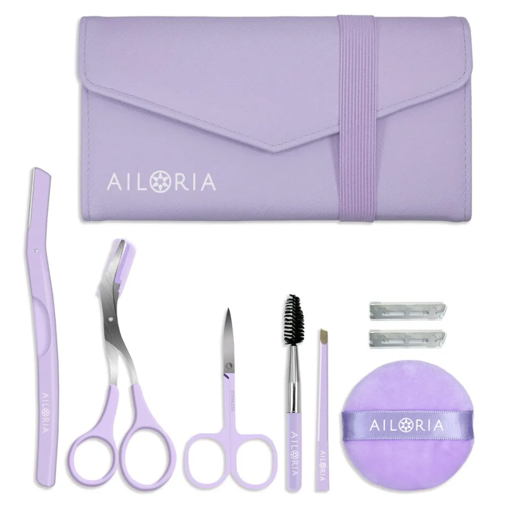 AILORIA Augenbrauen- und Gesichtspflege-Set VISAGIQUE lila