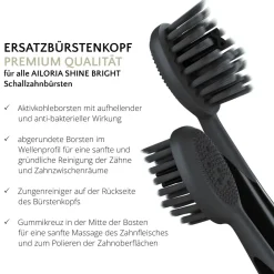 AILORIA Charcoal Ersatzbürstenköpfe 6er Set SHINE BRIGHT schwarz Sale