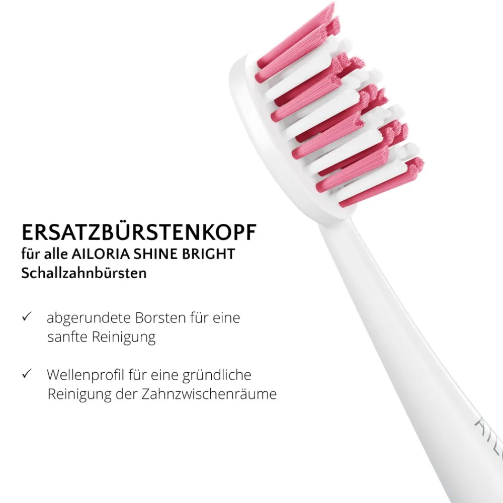 AILORIA Ersatzbürstenköpfe 6er Set SHINE BRIGHT rosa Clearance