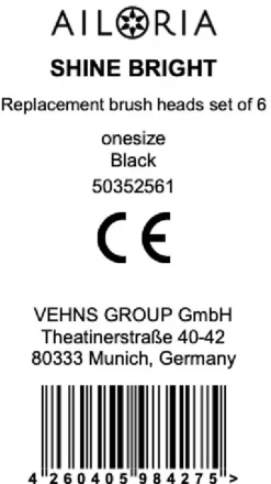 AILORIA Ersatzbürstenköpfe 6er Set SHINE BRIGHT rosa Clearance