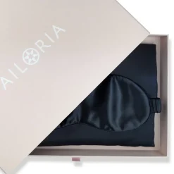 AILORIA Seidenkissenbezug + Maske BEAUTY SLEEP SET (80x80) lila New