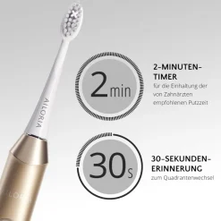 AILORIA USB-Schallzahnbürste SHINE BRIGHT gold New