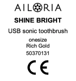 AILORIA USB-Schallzahnbürste SHINE BRIGHT gold New