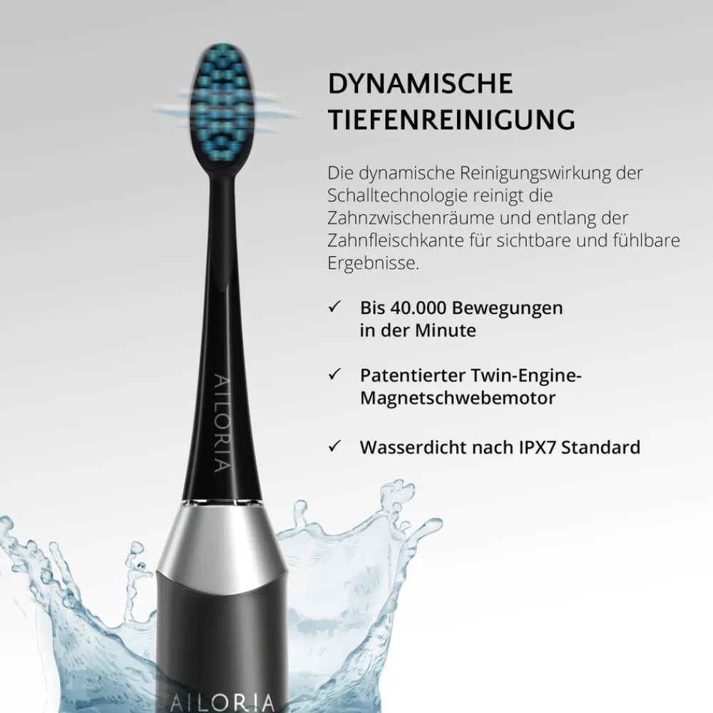 USB-Schallzahnbürste SHINE BRIGHT ^ AILORIA Clearance