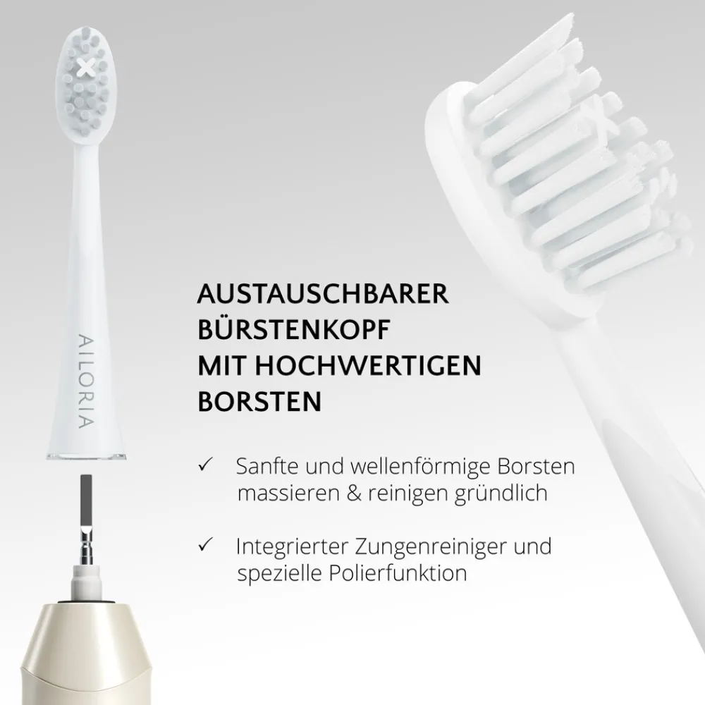 AILORIA USB-Schallzahnbürste SHINE BRIGHT weiß Hot