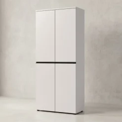 KADIMA DESIGN Aktenschrank STUTTGART, 197 cm hoch, 5 Ordnerhöhen, Soft-Close Greige Graphit Discount
