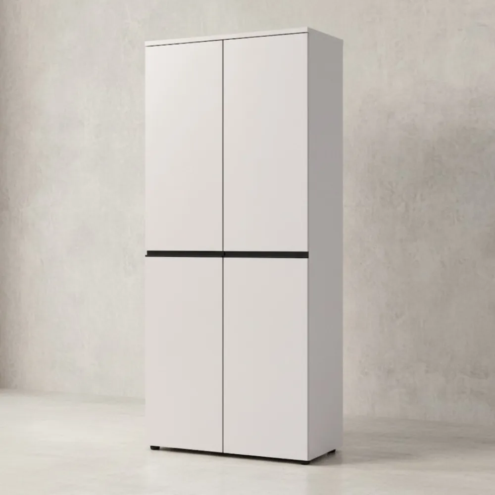KADIMA DESIGN Aktenschrank STUTTGART, 197 cm hoch, 5 Ordnerhöhen, Soft-Close Greige Graphit Discount