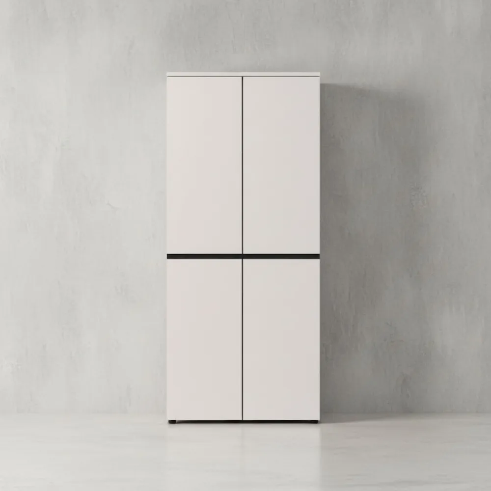KADIMA DESIGN Aktenschrank STUTTGART, 197 cm hoch, 5 Ordnerhöhen, Soft-Close Greige Graphit Discount