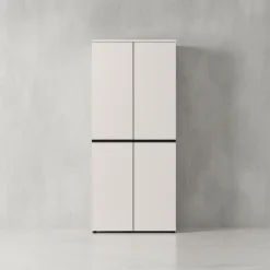 KADIMA DESIGN Aktenschrank STUTTGART, 197 cm hoch, 5 Ordnerhöhen, Soft-Close Greige Graphit Discount