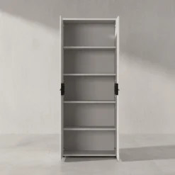 KADIMA DESIGN Aktenschrank STUTTGART, 197 cm hoch, 5 Ordnerhöhen, Soft-Close Greige Graphit Discount