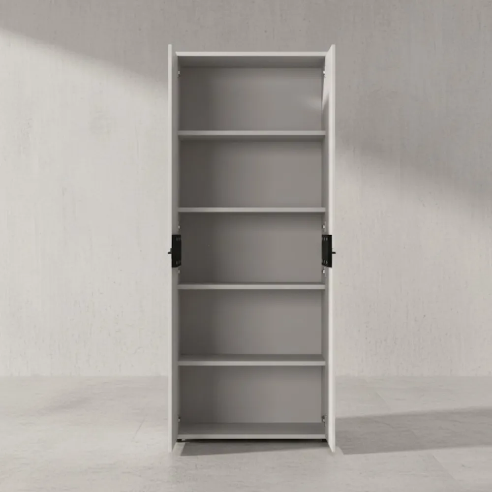 KADIMA DESIGN Aktenschrank STUTTGART, 197 cm hoch, 5 Ordnerhöhen, Soft-Close Greige Graphit Discount