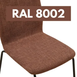 ALBATROS Esszimmerstühle 4er Set ENNA, braun - stapelbar, bequemer Polsterstuhl - Eleganter Küchenstuhl, Stuhl Esszimmer oder Esstisch Stuhl, Konferenzstuhl , Stückzahl:4, Farbe:Braun Schwarz Best