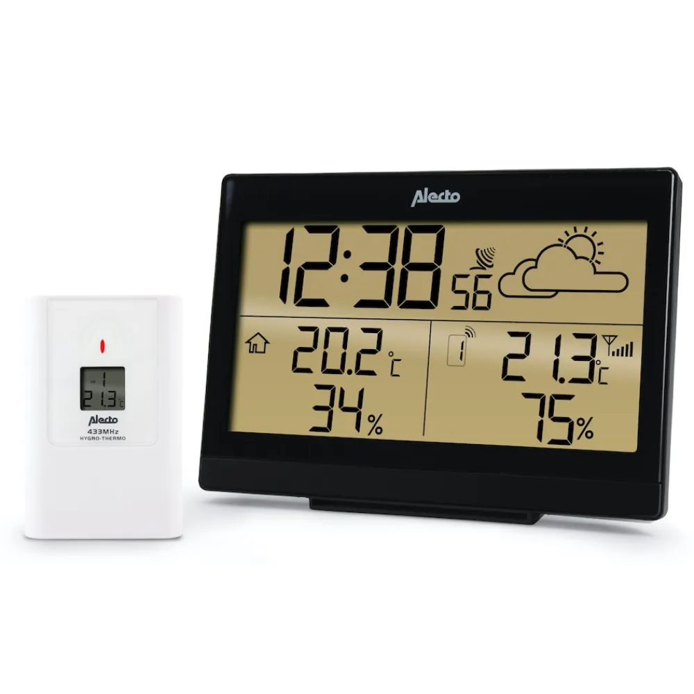 Alecto Wetterstation mit Funksensor Schwarz Online
