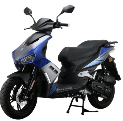 Alpha Motors Mofaroller Mustang FI 50 ccm 25 kmh EURO 5 blau-grau Online