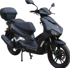 Motorroller Mustang FI 125 ccm 85 kmh EURO 5+ mattschwarz inkl. Topcase ^ Alpha Motors Outlet