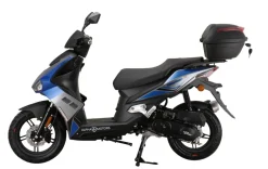 Alpha Motors Motorroller Mustang FI 50 ccm 45 kmh EURO 5 inkl. Topcase blau-grau Hot