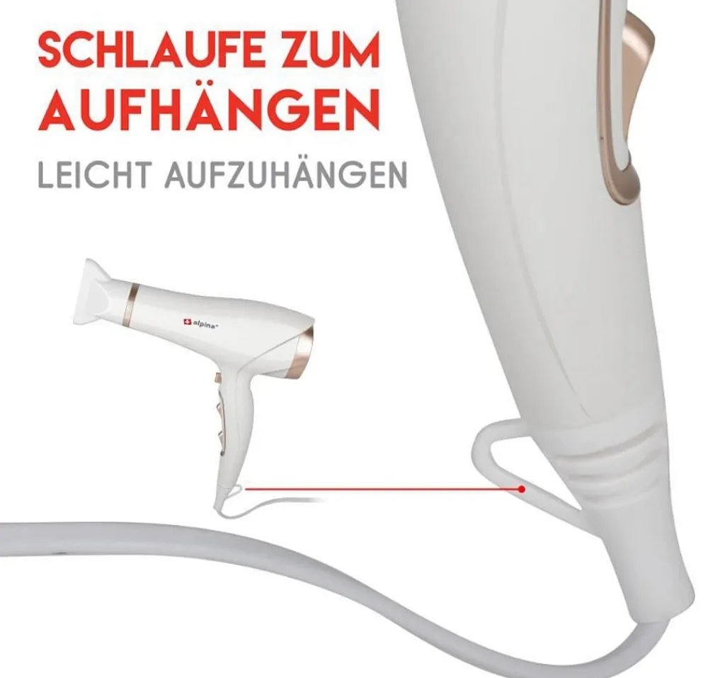 Alpina Haartrockner, 2300 Watt, Weiß/Rose-Gold Discount