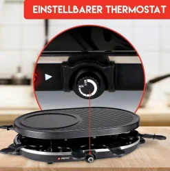 Alpina Raclettegrill, 1200 Watt, Schwarz New