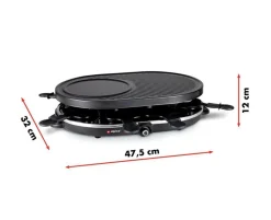 Alpina Raclettegrill, 1200 Watt, Schwarz New
