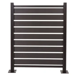 Alu Mülltonnen-Zaun -K57, Basiselement Mülltonnenverkleidung, Holzoptik erweiterbar 130x110x6cm ~ anthrazit ^ MCW Hot