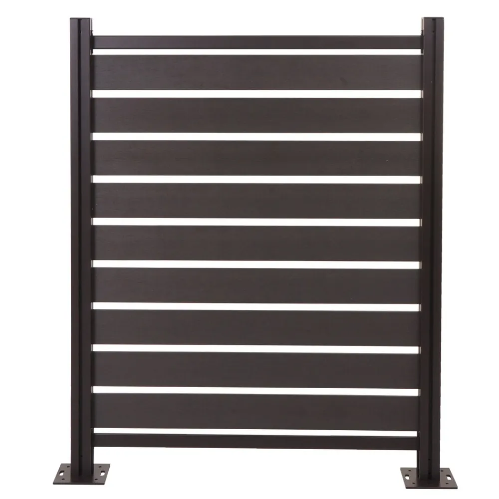 Alu Mülltonnen-Zaun -K57, Basiselement Mülltonnenverkleidung, Holzoptik erweiterbar 130x110x6cm ~ anthrazit ^ MCW Hot