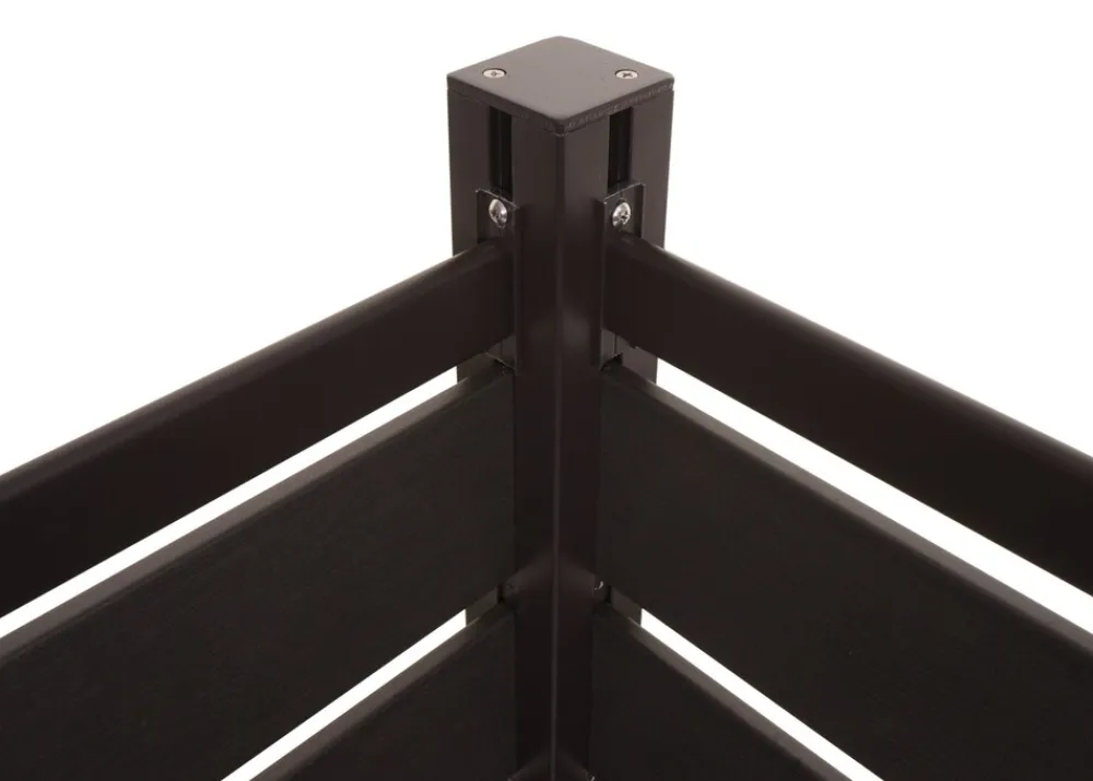 Alu Mülltonnen-Zaun -K57, Basiselement Mülltonnenverkleidung, Holzoptik erweiterbar 130x110x6cm ~ anthrazit ^ MCW Hot