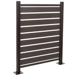 Alu Mülltonnen-Zaun -K57, Basiselement Mülltonnenverkleidung, Holzoptik erweiterbar 130x110x6cm ~ anthrazit ^ MCW Hot