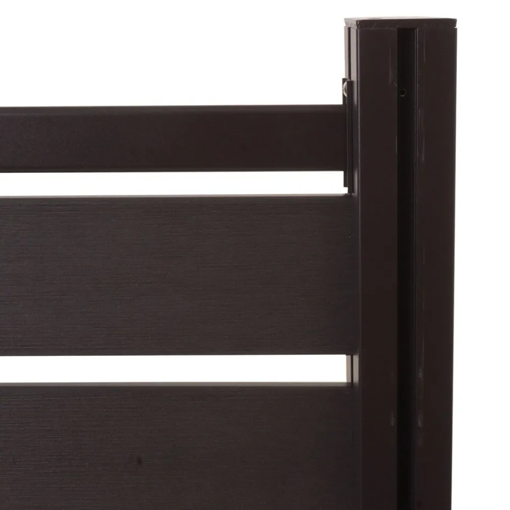 Alu Mülltonnen-Zaun -K57, Basiselement Mülltonnenverkleidung, Holzoptik erweiterbar 130x110x6cm ~ anthrazit ^ MCW Hot
