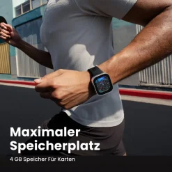 Amazfit Bip Max, Dark Blue Smartwatch (Herzfrequenzmessung, Schrittzähler)